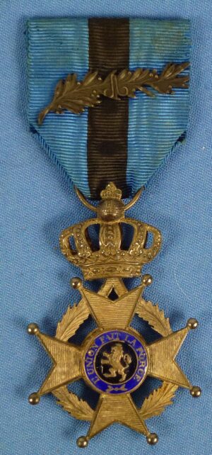 Belgium Order of Leopold II Knight Grade / Palm With "A" Cypher