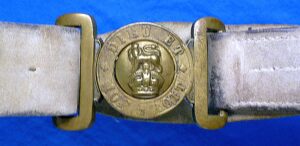 Victorian Era British Army Buff Belt Attributed to the Royal Irish Fusiliers