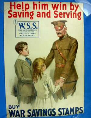 WWI General Pershing War Savings Stamps Poster