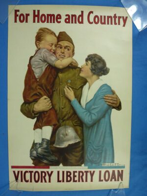 WWI Victory Liberty Loan Poster: "For Home and Country"