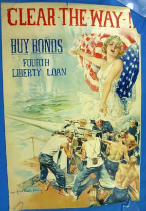WWI Fourth Liberty Loan Poster: "Clear the Way!" by Howard Chandler Christy