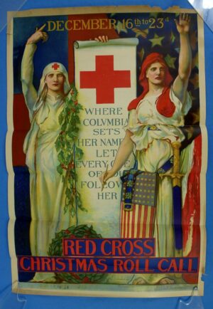 1918 Red Cross Christmas Roll Call Poster