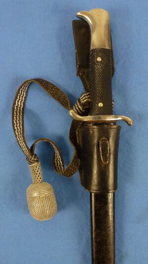 WWII German Fire Police Dress Bayonet with Frog and Knot