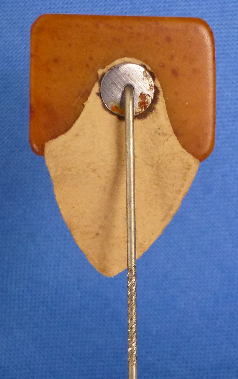 NBJ DAF Amber Stickpin with Manufacturer Tag - Image 2