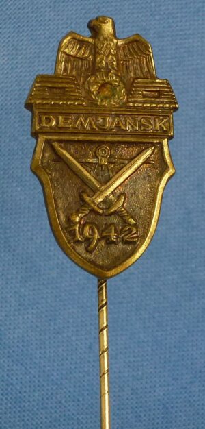 Demjansk Campaign Shield Stickpin
