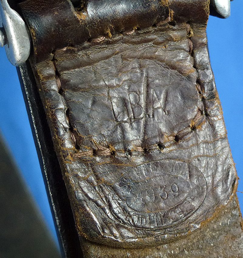 1938 Dated Luftwaffe EM/NCO Leather Belt with Buckle by Richard Sieper & Söhne - Image 2
