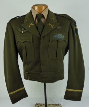 Named 101st Airborne Division Ike Jacket with Bullion Insignia and Free French Paratrooper Wing