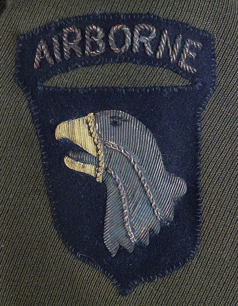 Named 101st Airborne Division Ike Jacket with Bullion Insignia and Free French Paratrooper Wing - Image 5