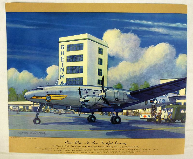 Set of 12 Military Air Transport Aircraft Prints by Charles Hubbell - Image 7