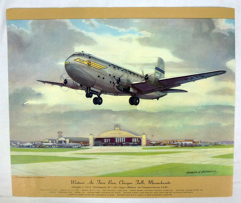 Set of 12 Military Air Transport Aircraft Prints by Charles Hubbell - Image 8