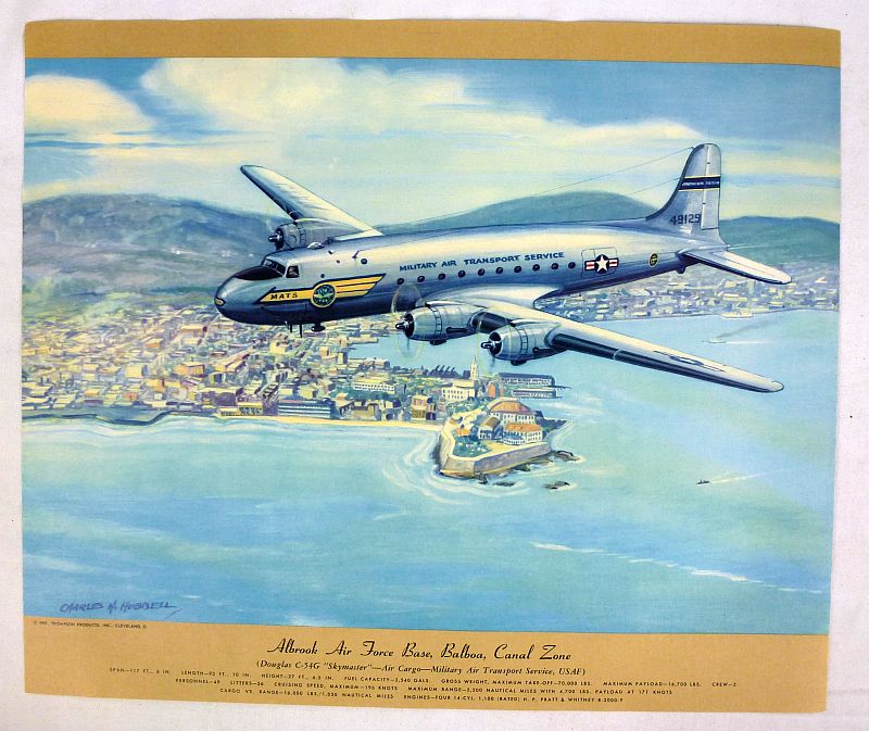 Set of 12 Military Air Transport Aircraft Prints by Charles Hubbell - Image 11