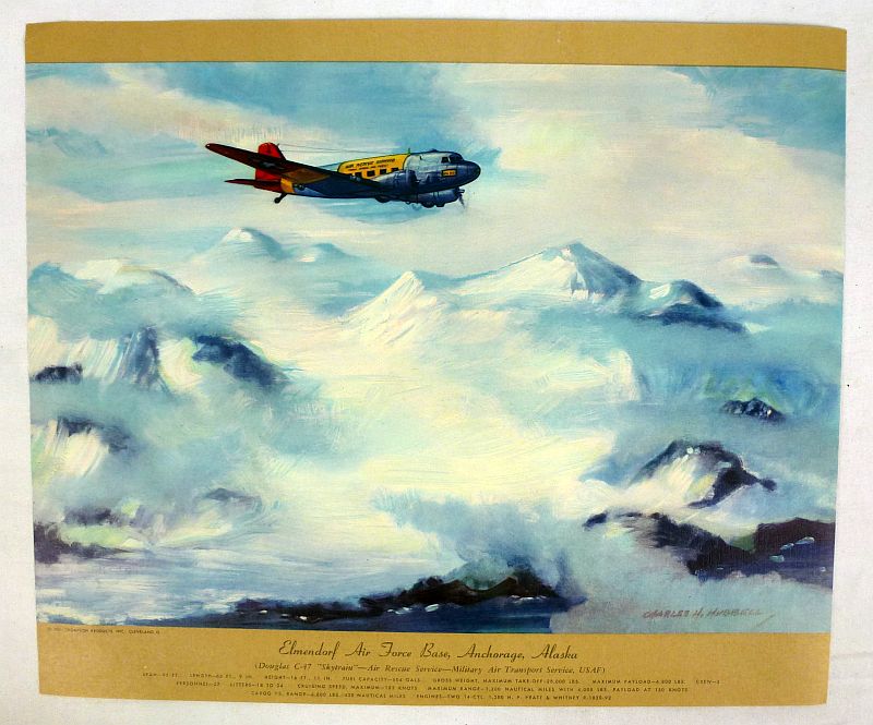 Set of 12 Military Air Transport Aircraft Prints by Charles Hubbell - Image 13