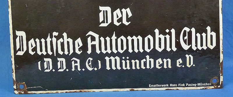 Enamel Munich DDAC German Automobile Association Building Sign - Image 2
