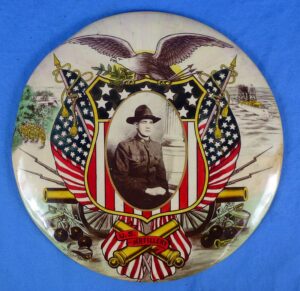 WWI Army Portrait Photograph Display Disk