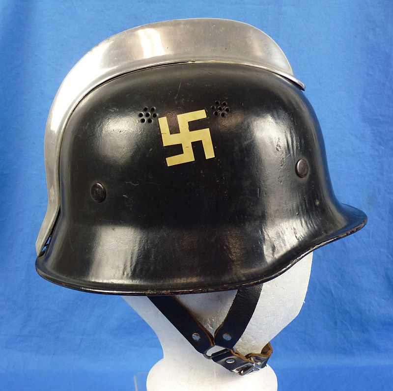 Early M34 Double Decal Fire Police Helmet with Comb - Image 3