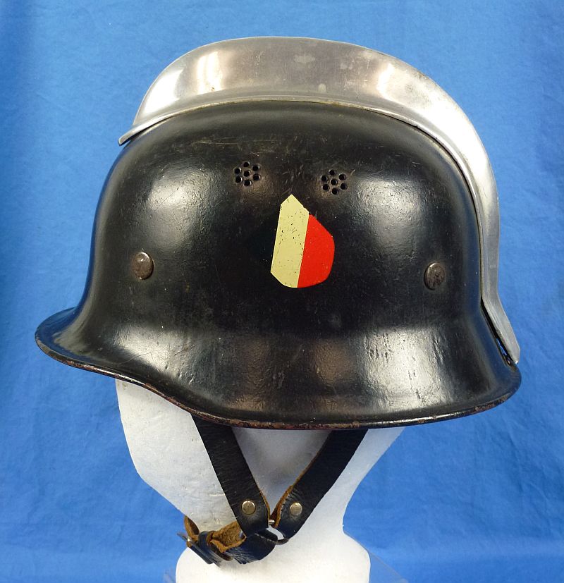 Early M34 Double Decal Fire Police Helmet with Comb - Image 6