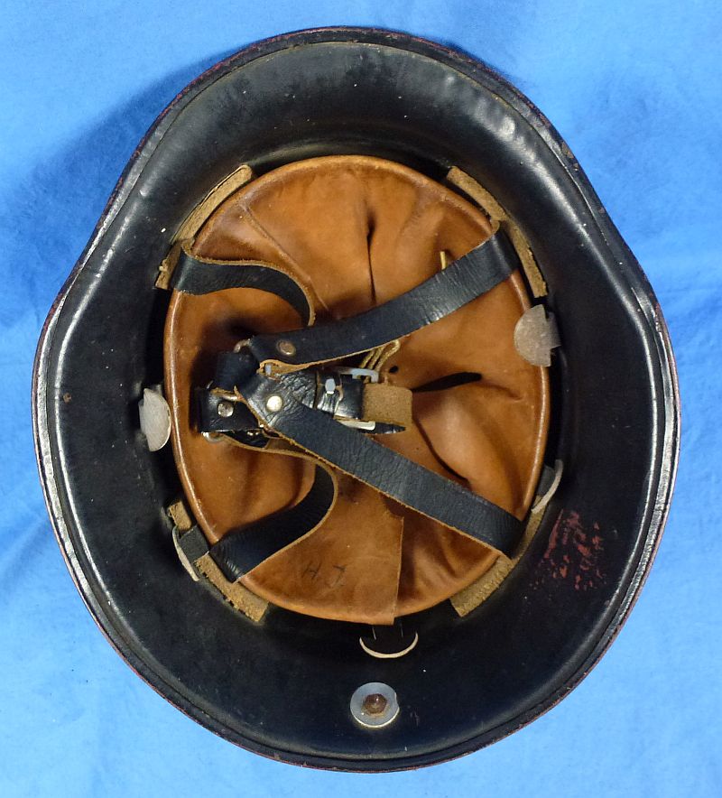 Early M34 Double Decal Fire Police Helmet with Comb - Image 9