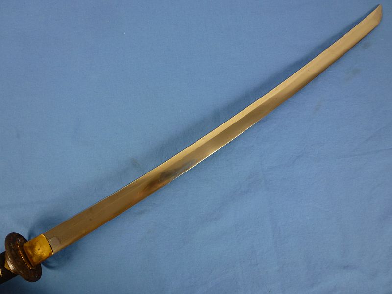 Signed WWII Japanese Officer's Katana Sword in Civilian Mounts - Image 4