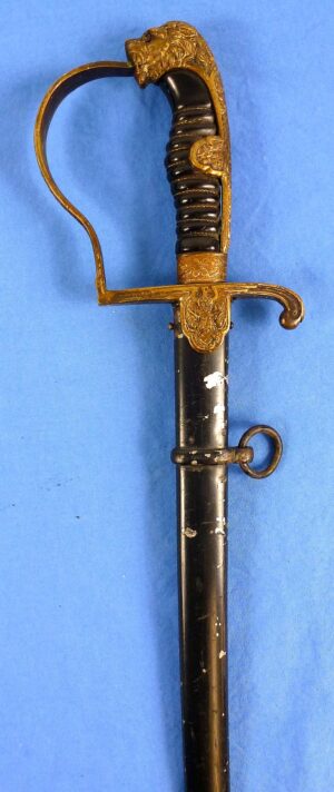 WWII German Officer Lion Head Sword by Alcoso