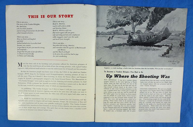 WWII American P.O.W. Booklet: "The Yankee Kriegies", with Documents - Image 2