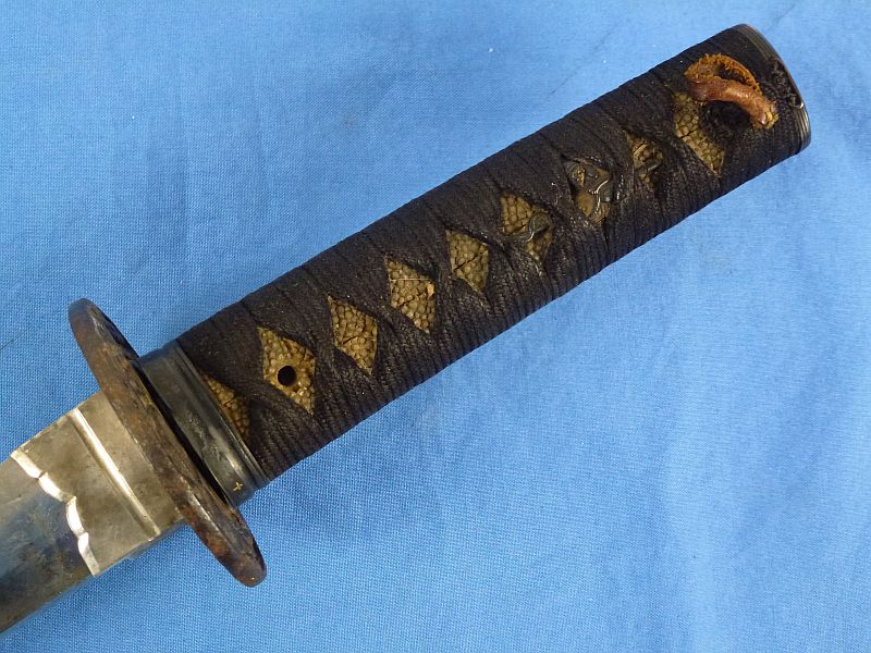 Japanese Wakizashi in Leather Combat Cover for WWII Tank or Aviation Officers - Image 9