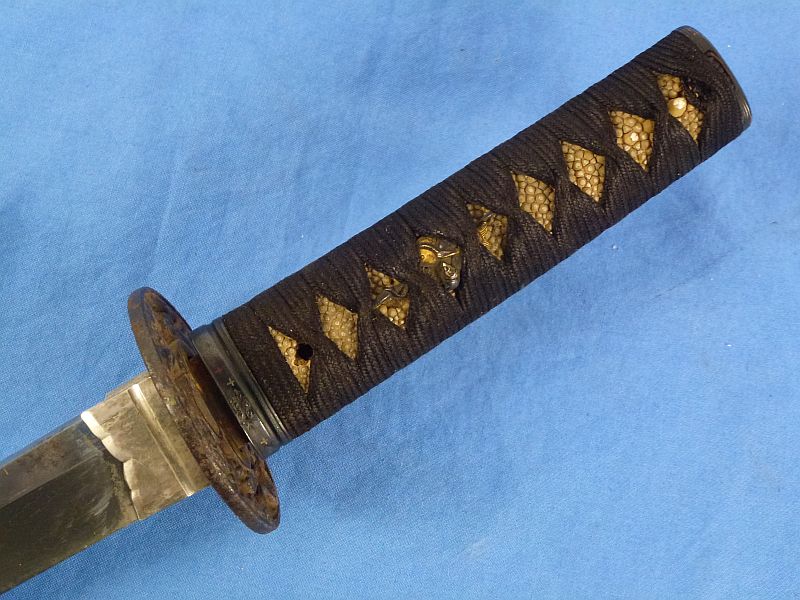 Japanese Wakizashi in Leather Combat Cover for WWII Tank or Aviation Officers - Image 10