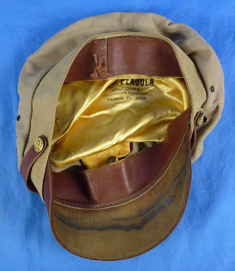 WWII Army Air Force Khaki "Crusher" Cap - Image 7