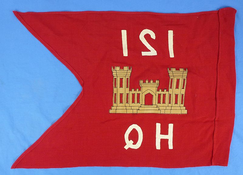WWII 121st Engineer Regiment Headquarters Company Guidon: The Unit Saw Action on Omaha Beach on June 6, 1944 - Image 2