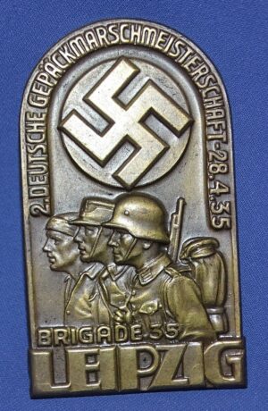 2 Deutsche Gepackmarsch Meisterschaft Brigade 35 Leipzig 1935 Tinnie